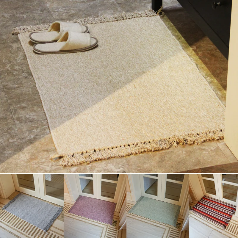 Retro Hand Woven Cotton Linen Carpet Tassel Bedside Rug Geometric Floor Mat Living Rooms Bedroom Home Decor 2 Sizes Optional
Retro Hand Woven Cotton Linen Carpet Tassel Bedside Rug Geometric Floor Mat Living Rooms Bedroom Home Decor 2 Sizes Optional
