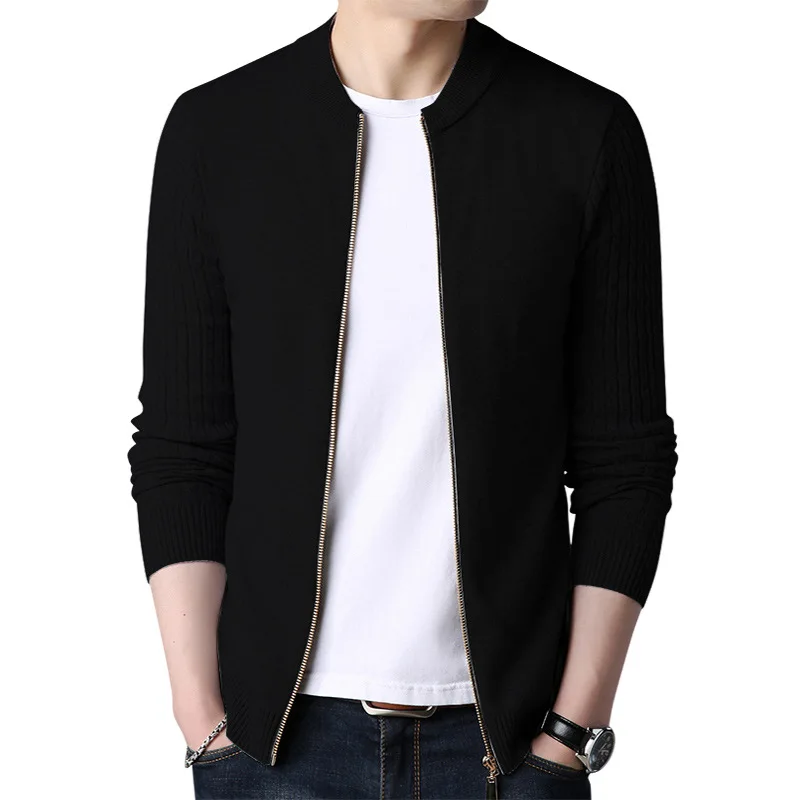 Spring Men's Sweater Cardigan Solid Long Sleeve Knitted Coat Full Zipper Casual Wool Sweater Tide Slim Male Autumn Clothing
Spring Men's Sweater Cardigan Solid Long Sleeve Knitted Coat Full Zipper Casual Wool Sweater Tide Slim Male Autumn Clothing