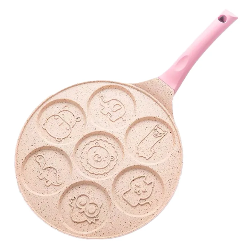 Household Silicone Non-Slip Handle Frying Pan, Can Hang Hole Flat Bottom Tool Seven Hole Frying Pan, Animal Pattern Template
Household Silicone Non-Slip Handle Frying Pan, Can Hang Hole Flat Bottom Tool Seven Hole Frying Pan, Animal Pattern Template