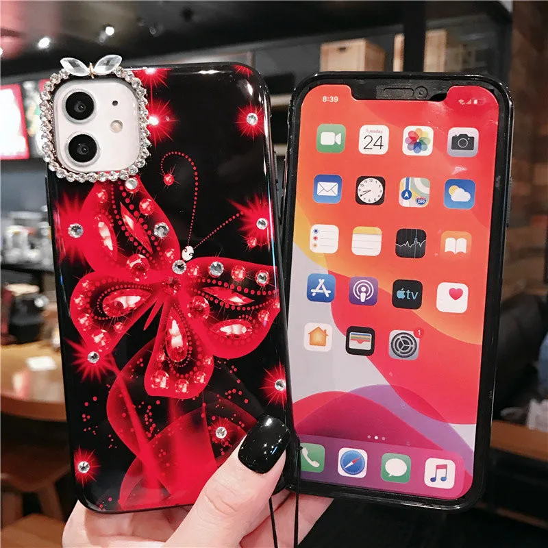 Bling diamond rhinestone for iphone 11cover case with strap glitter butterfly case for iphone 6s 7 8 Plus X XS XR MAX 11 PRO
Bling diamond rhinestone for iphone 11cover case with strap glitter butterfly case for iphone 6s 7 8 Plus X XS XR MAX 11 PRO