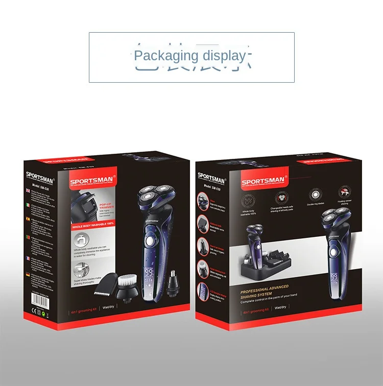 Wet dry 4D electric shaver for men beard hair trimmer electric razor rechargeable bald shaving machine LCD display grooming kit
Wet dry 4D electric shaver for men beard hair trimmer electric razor rechargeable bald shaving machine LCD display grooming kit
