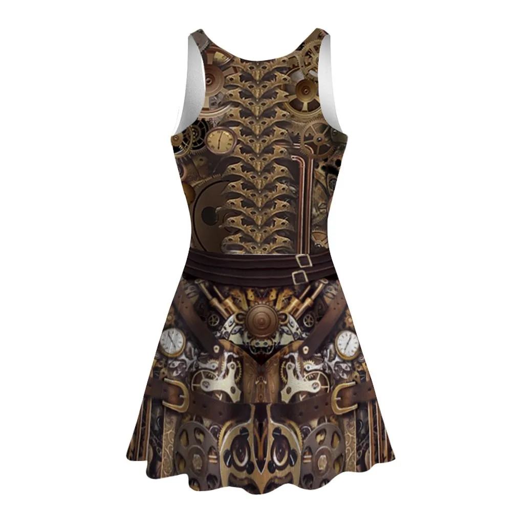 Women Dresses Summer 2020 Women Fashion Machine Print Dress Round Neck Sleeveless Mini Elegant Casual Dress vestidos dropship
Women Dresses Summer 2020 Women Fashion Machine Print Dress Round Neck Sleeveless Mini Elegant Casual Dress vestidos dropship