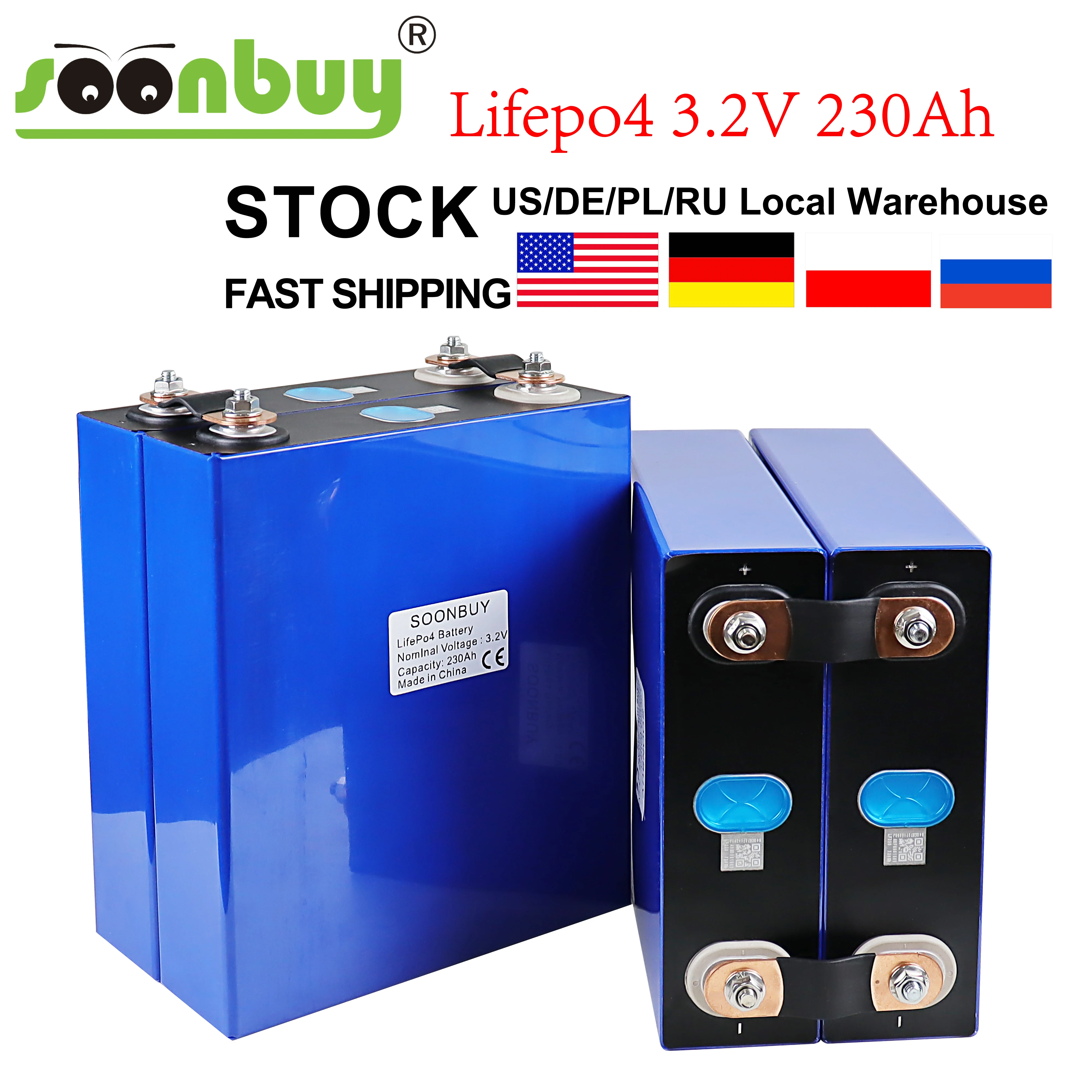 Новая аккумуляторная батарея Lifepo4 4 шт. 3 2 в 230 Ач подходит для солнечных батарей 12