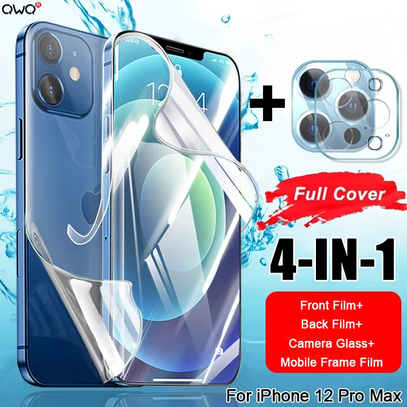 4-в-1 Передняя и задняя Гидрогелевая пленка для iPhone 12 Pro Max, фоторамка, пленка для iPhone 12 mini, Защитное стекло для экрана
4-в-1 Передняя и задняя Гидрогелевая пленка для iPhone 12 Pro Max, фоторамка, пленка для iPhone 12 mini, Защитное стекло для экрана