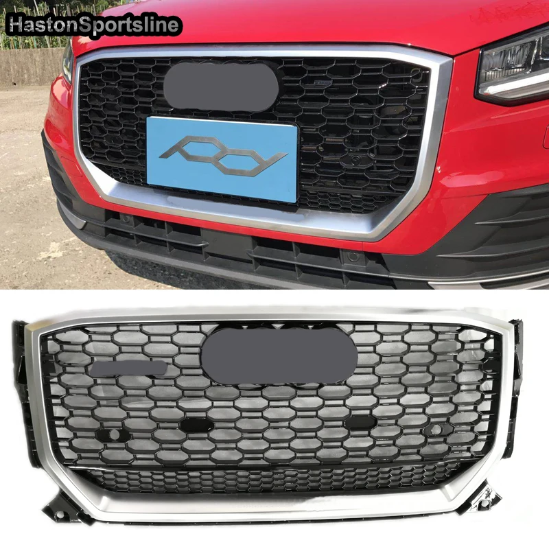 Q2 Matt Silver Frame Quatt Style Front Sport Honeycomb Hood Grill for Audi Q2 SQ2 Sline 2017-2020 Car Styling Accessories
Q2 Matt Silver Frame Quatt Style Front Sport Honeycomb Hood Grill for Audi Q2 SQ2 Sline 2017-2020 Car Styling Accessories