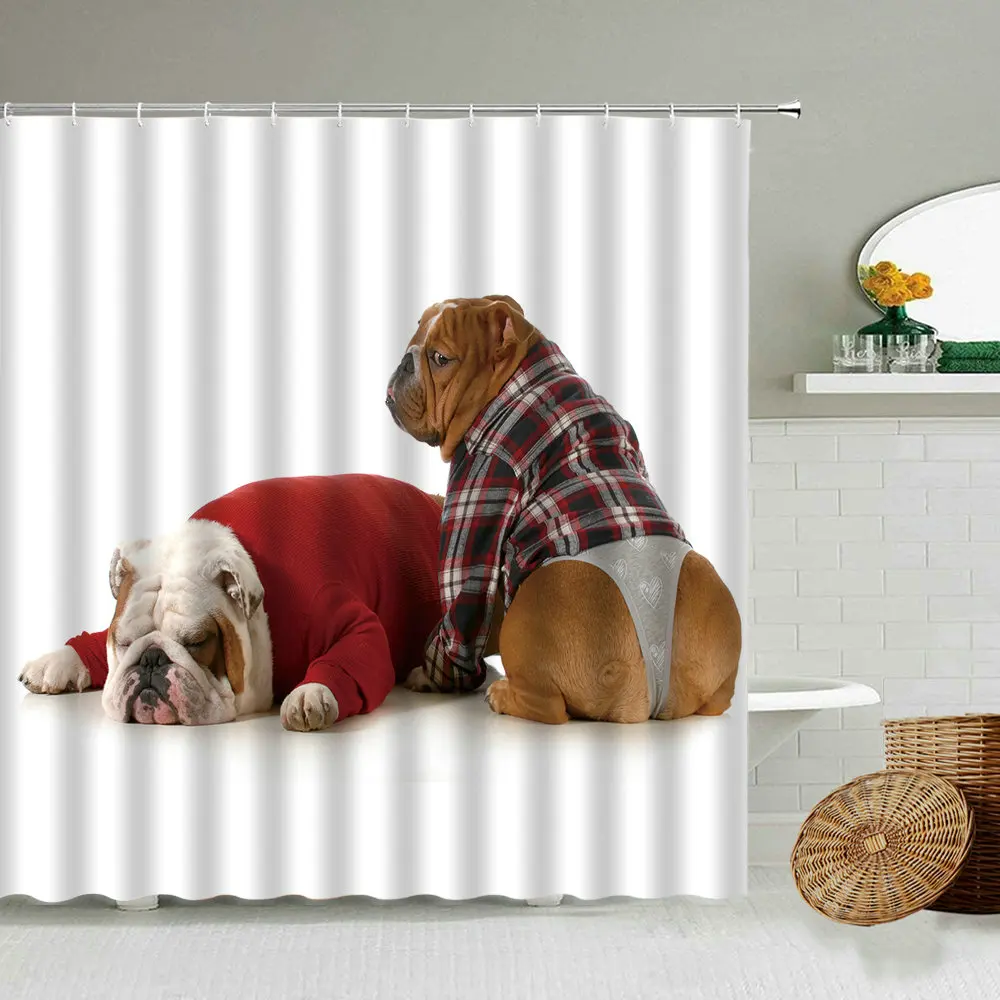 Fun Cat Dog Animal Bathing Waterproof Shower Curtain Cute Selfie White Background Bathroom Bathtub Art Cloth Curtains With Hook
Fun Cat Dog Animal Bathing Waterproof Shower Curtain Cute Selfie White Background Bathroom Bathtub Art Cloth Curtains With Hook