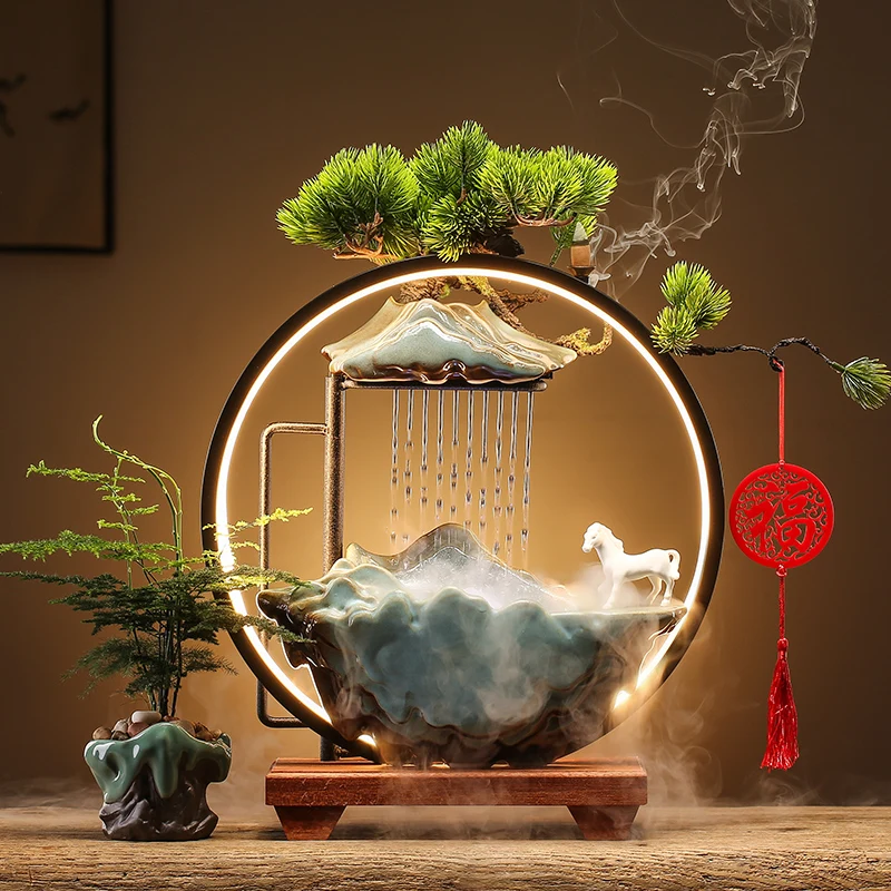 The flow of water humidifier fountain geomantic garden decoration accessories ceramic home accessories Led
The flow of water humidifier fountain geomantic garden decoration accessories ceramic home accessories Led