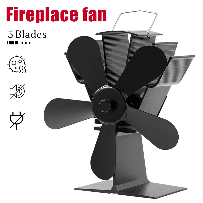 Black Fireplace 5 Blade Heat Powered Stove Fan Log Wood Burner Eco Friendly Quiet Home Fireplace Fan Efficient Heat Distribution
Black Fireplace 5 Blade Heat Powered Stove Fan Log Wood Burner Eco Friendly Quiet Home Fireplace Fan Efficient Heat Distribution