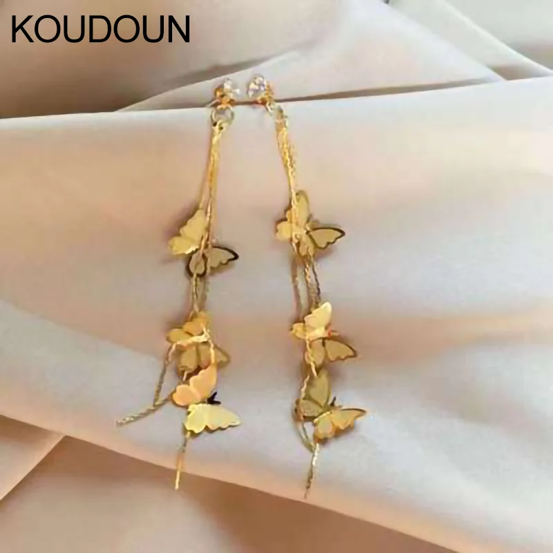 KOUDOUN Three Butterfly Long Tassel Earrings Female Fashion Temperament Wild Face Thin Earrings Earrings
KOUDOUN Three Butterfly Long Tassel Earrings Female Fashion Temperament Wild Face Thin Earrings Earrings