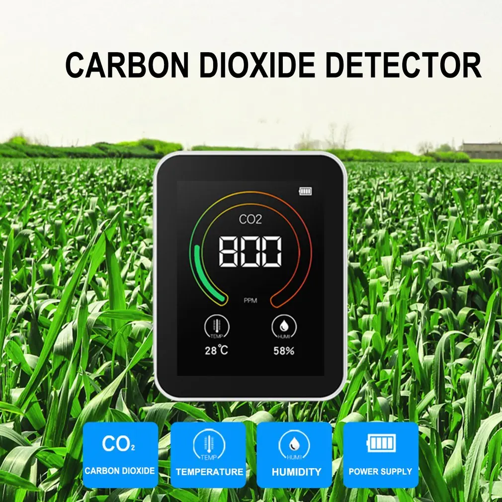 Carbon Dioxide Detector Gas Concentration Content Color Screen Intelligence Co2 Meter Detector Digital Air Quality Monitor
Carbon Dioxide Detector Gas Concentration Content Color Screen Intelligence Co2 Meter Detector Digital Air Quality Monitor