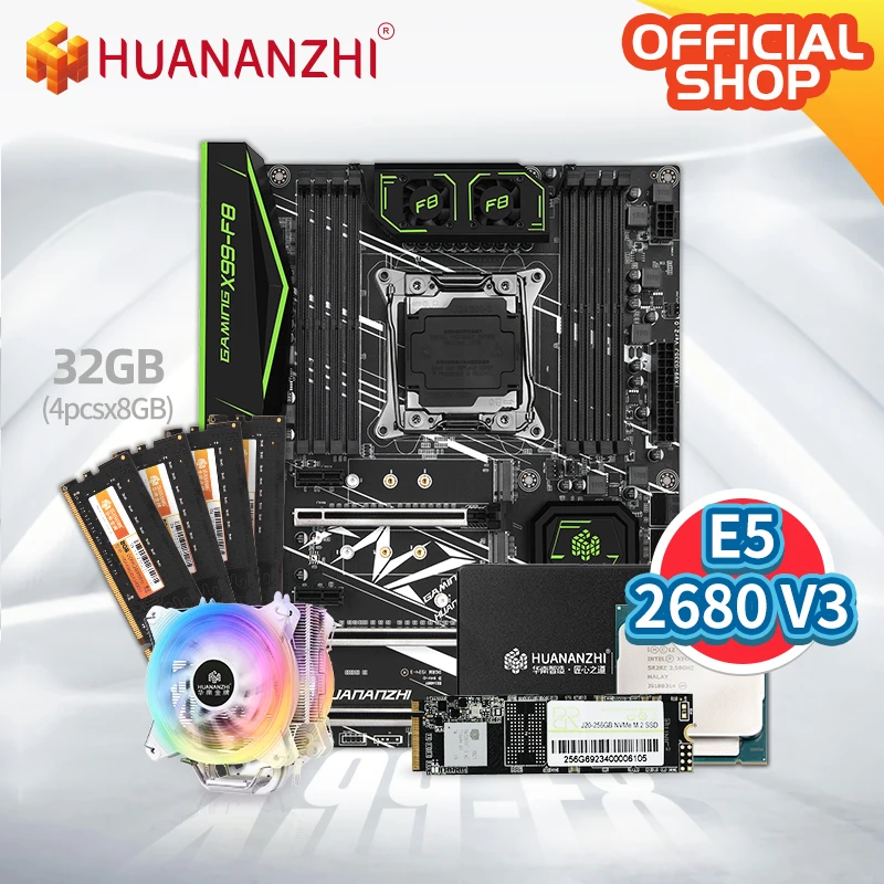 HUANANZHI X99 F8 X99 Motherboard with Intel XEON E5 2680 v3 with 4*8G NON-DDR4 with BR M.2 256G with MLC SSD 512G with A600 kit
HUANANZHI X99 F8 X99 Motherboard with Intel XEON E5 2680 v3 with 4*8G NON-DDR4 with BR M.2 256G with MLC SSD 512G with A600 kit