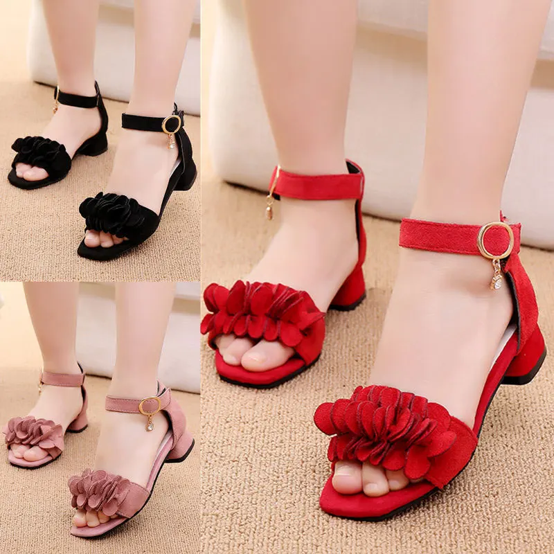 Girls Summer Sandals Flower Appliques Low Heel Princess Shoes for Party Wedding Dance Kids Beach Shoes Size 27-37 Black Footwear
Girls Summer Sandals Flower Appliques Low Heel Princess Shoes for Party Wedding Dance Kids Beach Shoes Size 27-37 Black Footwear