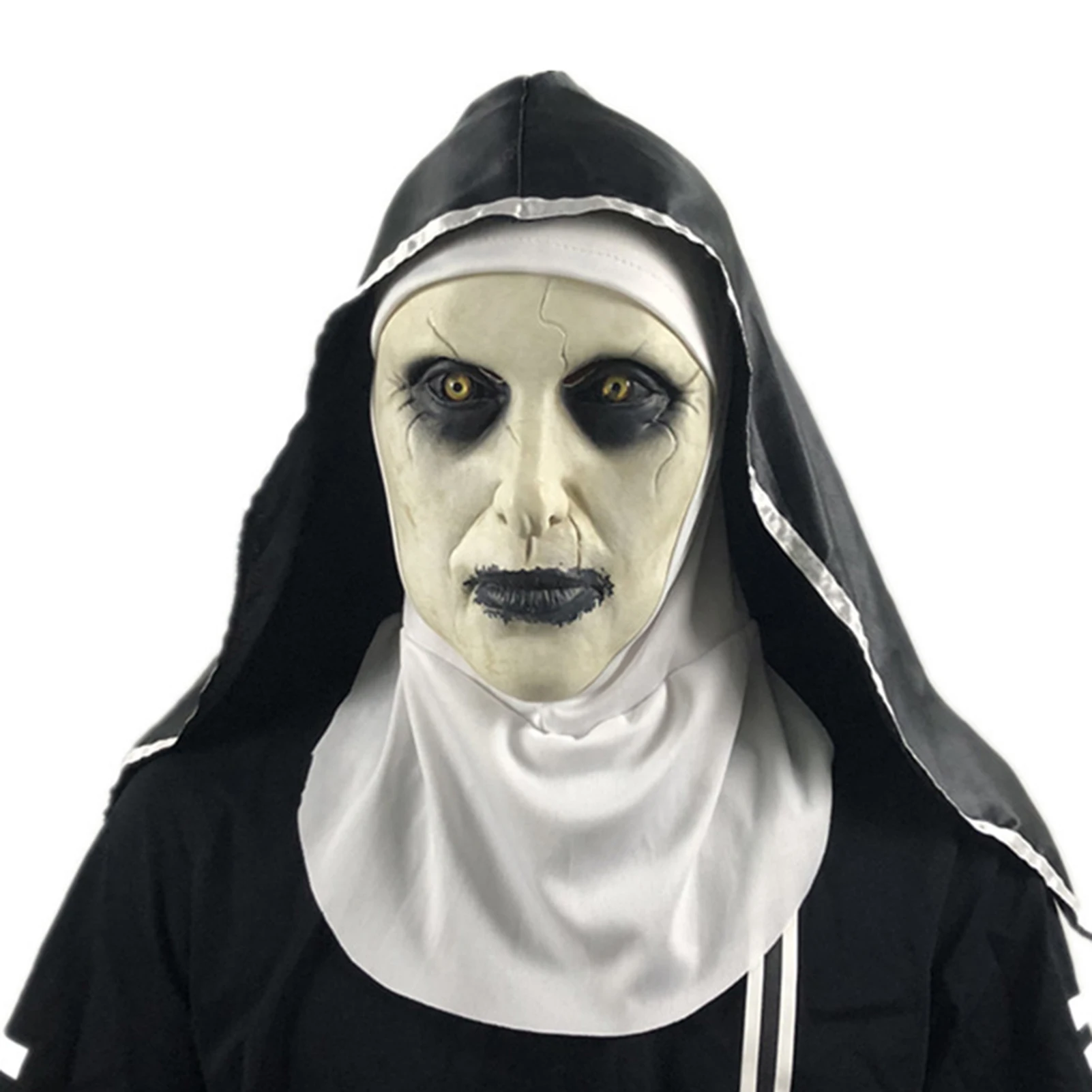 Монахини Valak из фильма ужасов Вдохновленный Опора бюст латексный головной убор