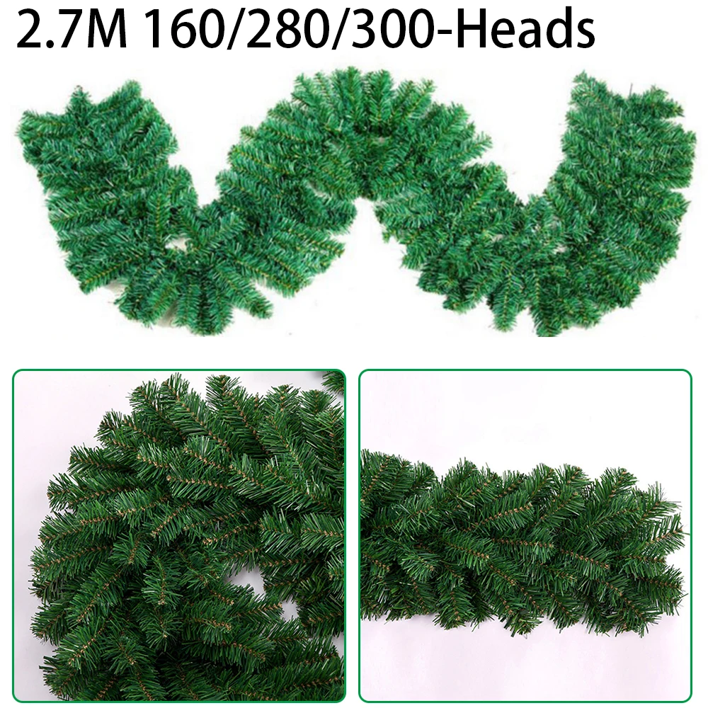 2.7M LRtificial Green Christmas Garland Wreath Christma Pine Tree Rattan Christmas Decoration Pine Tree Rattan Hanging Ornamen
2.7M LRtificial Green Christmas Garland Wreath Christma Pine Tree Rattan Christmas Decoration Pine Tree Rattan Hanging Ornamen