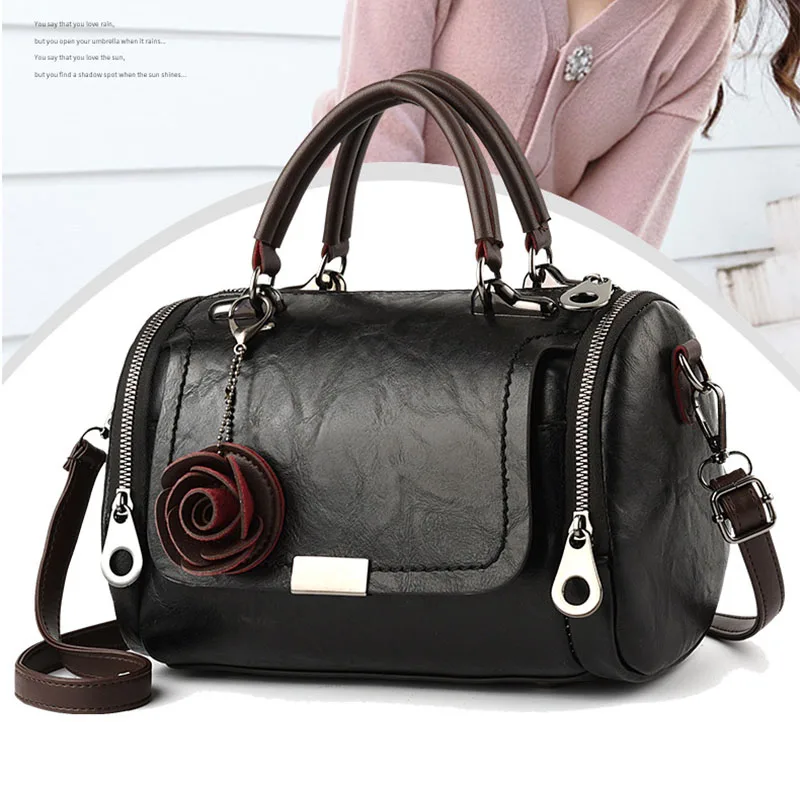 Women's Handbags New Fashion Retro Rose Pendant Large Capacity Leather Shoulder Bags Female Tote Casual Messenger Bags For Women
Women's Handbags New Fashion Retro Rose Pendant Large Capacity Leather Shoulder Bags Female Tote Casual Messenger Bags For Women