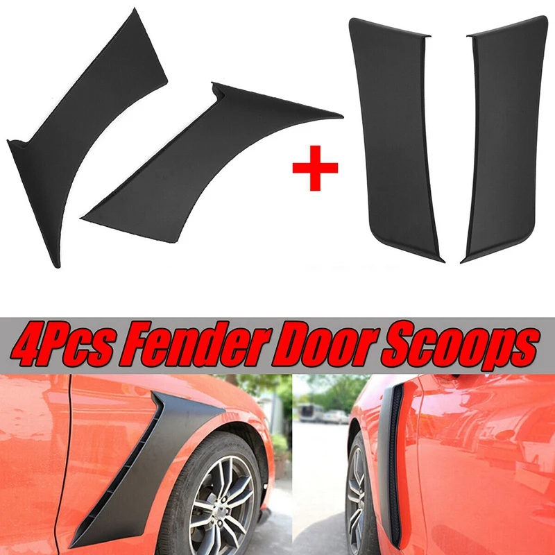 4PCS Front + Rear GT350 Style Side Fender Door Scoops Plate for 2015-2017 Ford Mustang for Fender Scoops Cover 
4PCS Front + Rear GT350 Style Side Fender Door Scoops Plate for 2015-2017 Ford Mustang for Fender Scoops Cover
