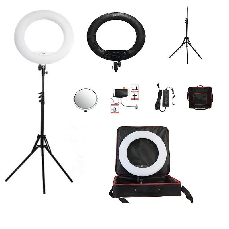 

Yidoblo Black FS-480II 2 Colors adjust Camera Photo/Studio/Phone/Video 18"48W 480 LED Ring Light LED Lamp +Soft bag
