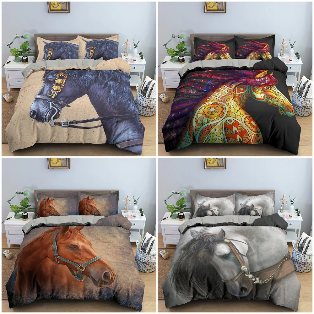 3D Horse Twin Bedding Set Duvet Cover for Boys Girls Adults Soft Quilt Cover Comforter Set Queen King Size
3D Horse Twin Bedding Set Duvet Cover for Boys Girls Adults Soft Quilt Cover Comforter Set Queen King Size