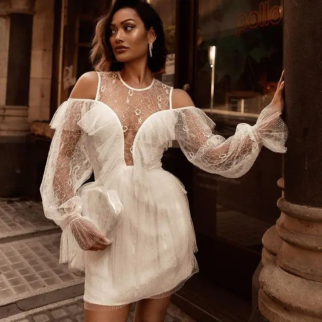 Off Shoulder Lace Dress See Through Mini Dress Female Dress White Dress Women's Party Dress Elegant Dress For Women Tulle Dress
Off Shoulder Lace Dress See Through Mini Dress Female Dress White Dress Women's Party Dress Elegant Dress For Women Tulle Dress