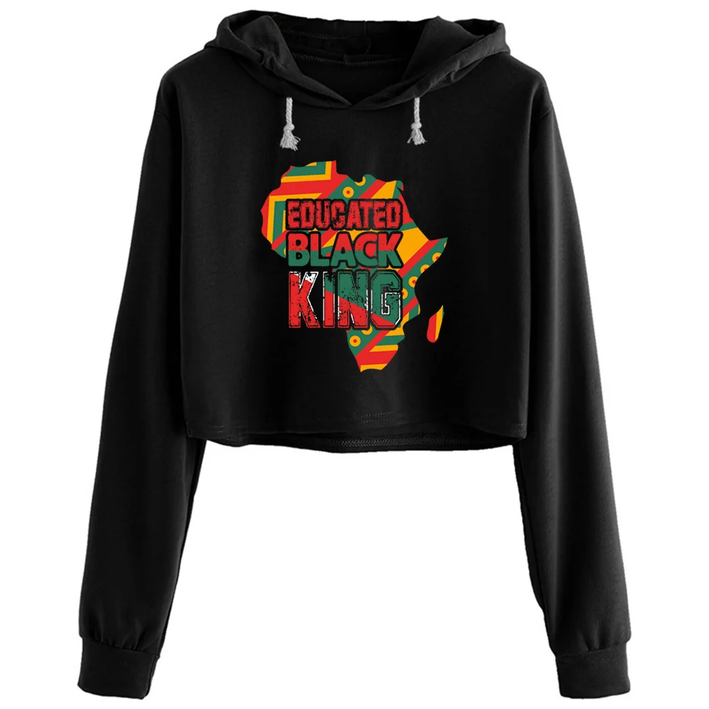 Educated Black King Black Man African American Crop Hoodies Women Goth Grunge Harajuku Anime Pullover For Girls
Educated Black King Black Man African American Crop Hoodies Women Goth Grunge Harajuku Anime Pullover For Girls