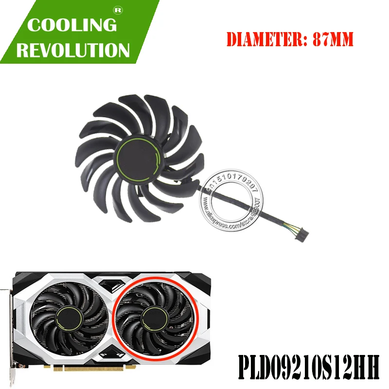 Вентилятор для видеокарты PLD09210S12HH 4 контакта RTX2080 RTX2070 MSI GEFORCE RTX 2060 2070 2080 |