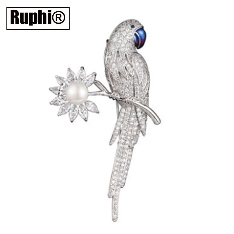 Zircons Parrot Design Fashion Pearl Bird Animal Pin Brooch for Women Suit ornament accessories
Zircons Parrot Design Fashion Pearl Bird Animal Pin Brooch for Women Suit ornament accessories