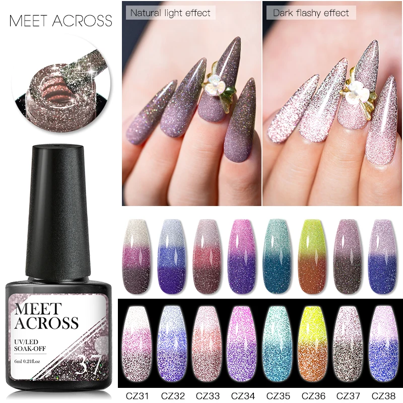Reflective Color Change Gel Nail Polish 6ml Thermal Temperature Soak Off Manicuring UV Nail Gel Semi Permanent Nail Art Varnish
Reflective Color Change Gel Nail Polish 6ml Thermal Temperature Soak Off Manicuring UV Nail Gel Semi Permanent Nail Art Varnish