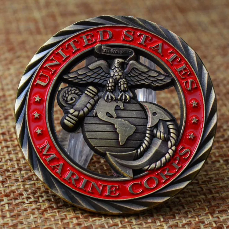 Сувенирная монета корпуса морской пехоты США ажурная Коллекционная боевые