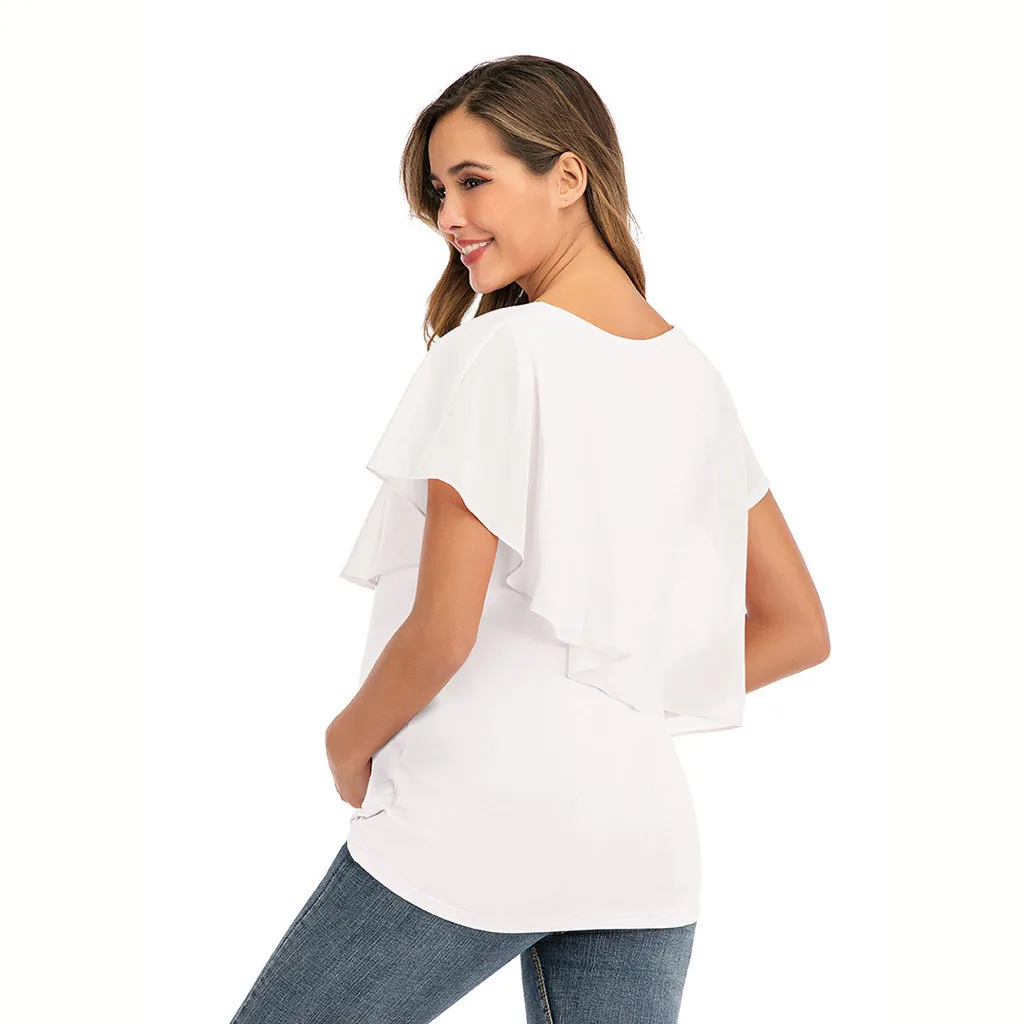 TELOTUNY 2020 NEW Summer Women Maternity Chiffon Stitching Short Sleeve Nursing Breastfeeding Blouse 
TELOTUNY 2020 NEW Summer Women Maternity Chiffon Stitching Short Sleeve Nursing Breastfeeding Blouse