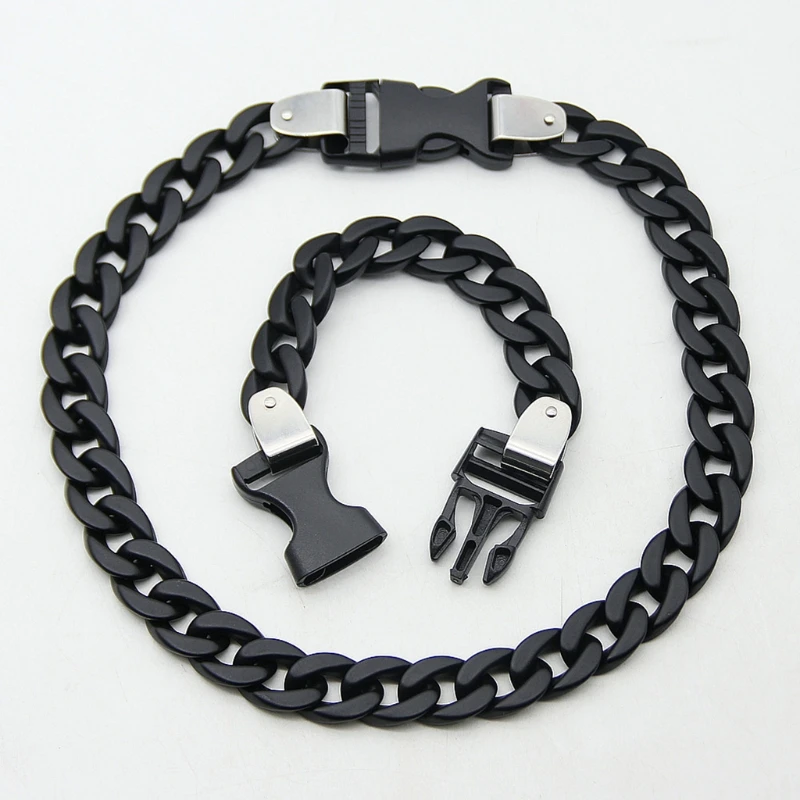 2Pcs Cool Acrylic Wide Chain Buckle Bracelet Necklace Rock Punk Transparent Chain Chunky Choker Necklace Fashion Jewelry
2Pcs Cool Acrylic Wide Chain Buckle Bracelet Necklace Rock Punk Transparent Chain Chunky Choker Necklace Fashion Jewelry