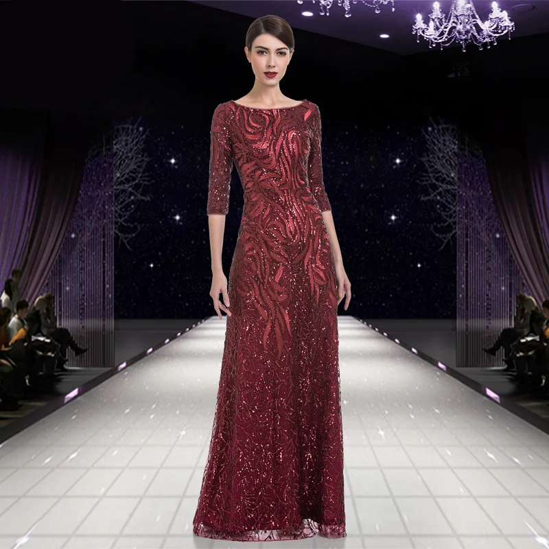AE674 New Luxury Wine Red Mermaid Luxury Evening Dresses Vintage Half Sleeve Sequined Sparkle Evening Gowns 2019
AE674 New Luxury Wine Red Mermaid Luxury Evening Dresses Vintage Half Sleeve Sequined Sparkle Evening Gowns 2019