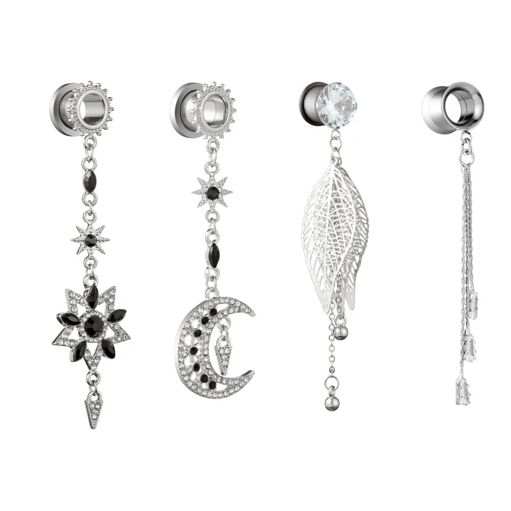 2Pcs Stainless Steel Ear Piercing Earrings Auricle Ear Studs Double Horn Fringed Star Moon Leaf Pendant Auricle
2Pcs Stainless Steel Ear Piercing Earrings Auricle Ear Studs Double Horn Fringed Star Moon Leaf Pendant Auricle