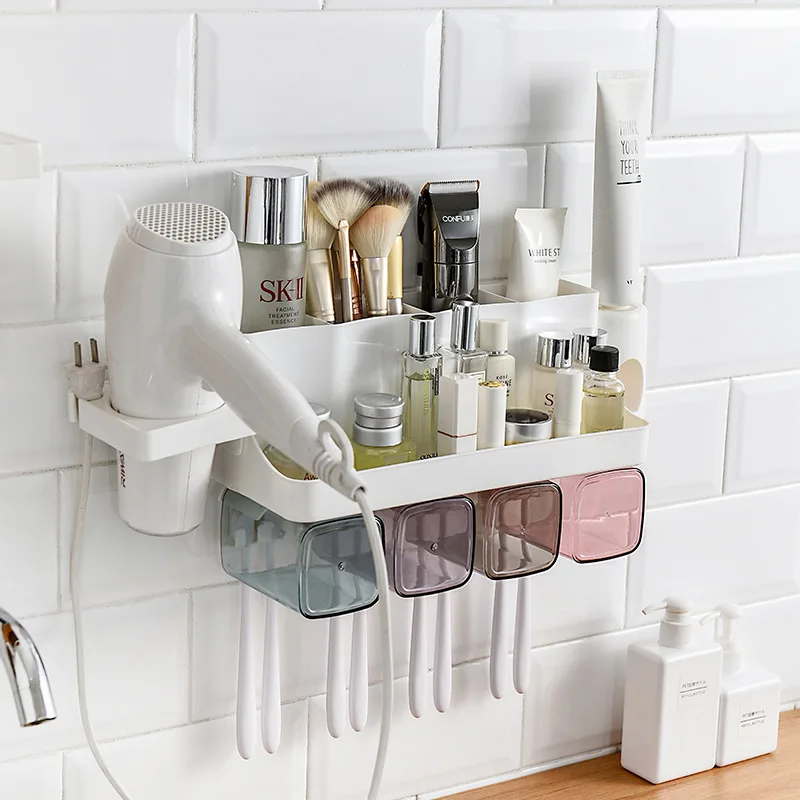 Toothbrush Holder Automatic Squeezer Wall Mounted Wash Cup Tooth Soap Hair Dryer Holder
Toothbrush Holder Automatic Squeezer Wall Mounted Wash Cup Tooth Soap Hair Dryer Holder