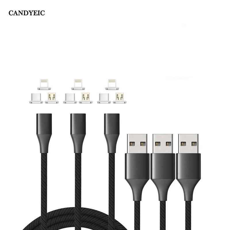 CANDYEIC Тип usb C Магнитный кабель для samsung S9 S10 S8plus Note8 C9pro C7pro C5pro A3 A5 A7 2017 LG g6 G5 V20 Nexus 5X