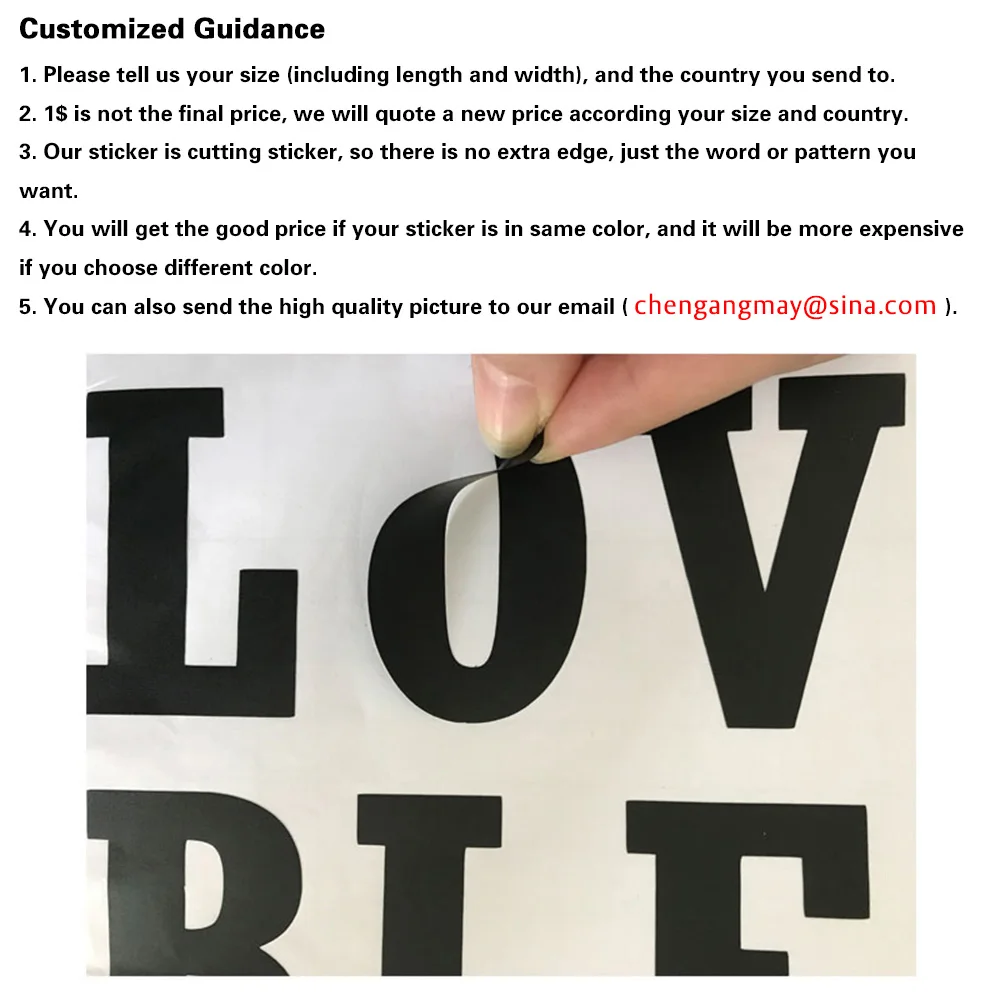 Индивидуальные автомобильные наклейки все виды индивидуальных автомобильных наклеек могут быть сделаны. Пожалуйста, свяжитесь с нами пере... 
Индивидуальные автомобильные наклейки все виды индивидуальных автомобильных наклеек могут быть сделаны. Пожалуйста, свяжитесь с нами пере...