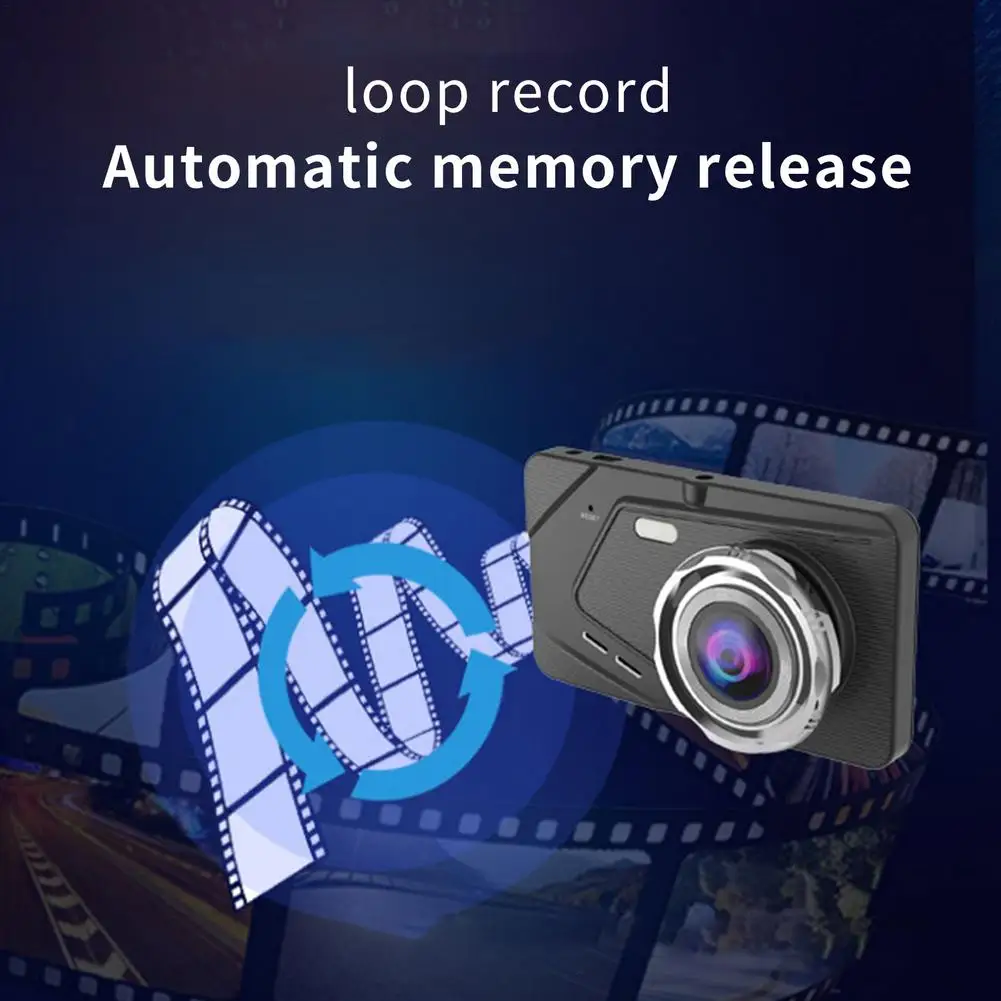 

4-inch Screen 1080p Car Dashcam 170 Wide-Angle Driving Recorder Driving Recorder Dash Cam Auto Camera Yi Smart Dash Camera