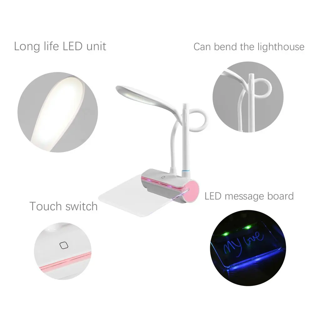 Portable 3-in-1 USB Rechargeable Message Board LED Desk Lamp Night Light Touch Table Lamp Flexible Arbitrary Bending Read
Portable 3-in-1 USB Rechargeable Message Board LED Desk Lamp Night Light Touch Table Lamp Flexible Arbitrary Bending Read