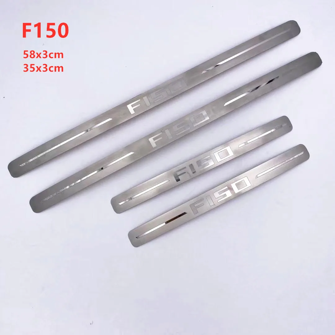 Car Stainless Steel Door Sill Scuff Plate for FORD F-150 F150 2018-2020 welcome pedal trim auto car styling sticker
Car Stainless Steel Door Sill Scuff Plate for FORD F-150 F150 2018-2020 welcome pedal trim auto car styling sticker