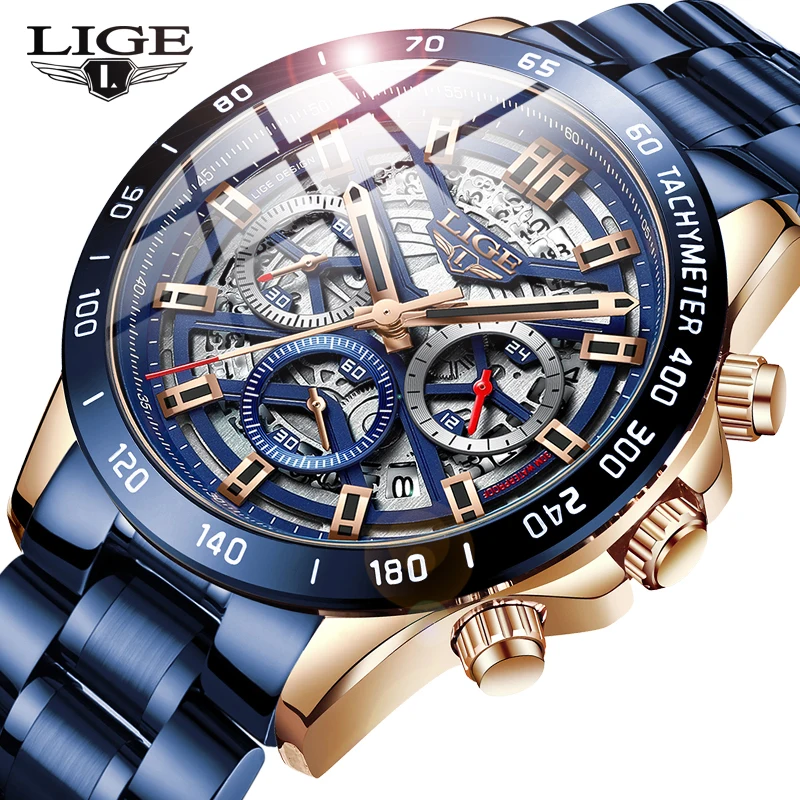 2021 LIGE New Fashion Mens Watches with Stainless Steel Top Brand Luxury Sports Chronograph Quartz Watch Men Relogio Masculino
2021 LIGE New Fashion Mens Watches with Stainless Steel Top Brand Luxury Sports Chronograph Quartz Watch Men Relogio Masculino