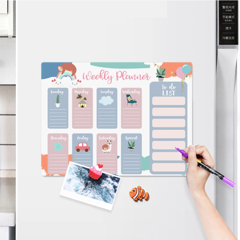 Magnetic Dry Erase Weekly Monthly Planner Calendar Schedule Markers Whiteboard for Wall Message Drawing Writing Fridge Stickers
Magnetic Dry Erase Weekly Monthly Planner Calendar Schedule Markers Whiteboard for Wall Message Drawing Writing Fridge Stickers