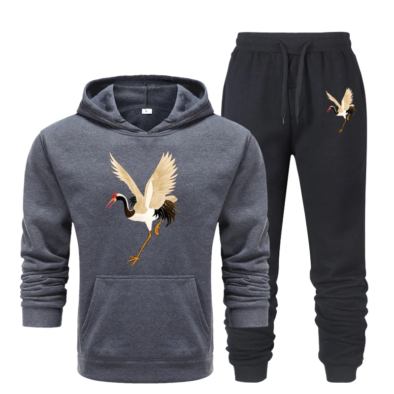 Men's crane print letter suit brand sportswear sportswear suit men's sports Hoodie + pants suit casual sportswear men's Hoodie
Men's crane print letter suit brand sportswear sportswear suit men's sports Hoodie + pants suit casual sportswear men's Hoodie