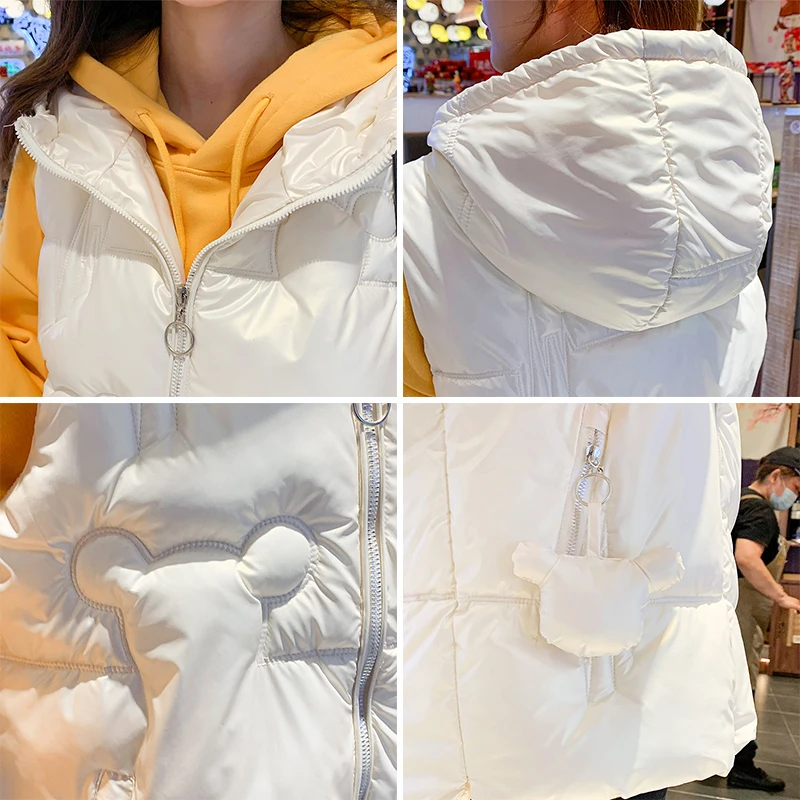 Women 's Vest 2021 Winter Korean Style Youth Solid Color Hooded Zipper Sleeveless Cotton Vest Jacket
Women 's Vest 2021 Winter Korean Style Youth Solid Color Hooded Zipper Sleeveless Cotton Vest Jacket