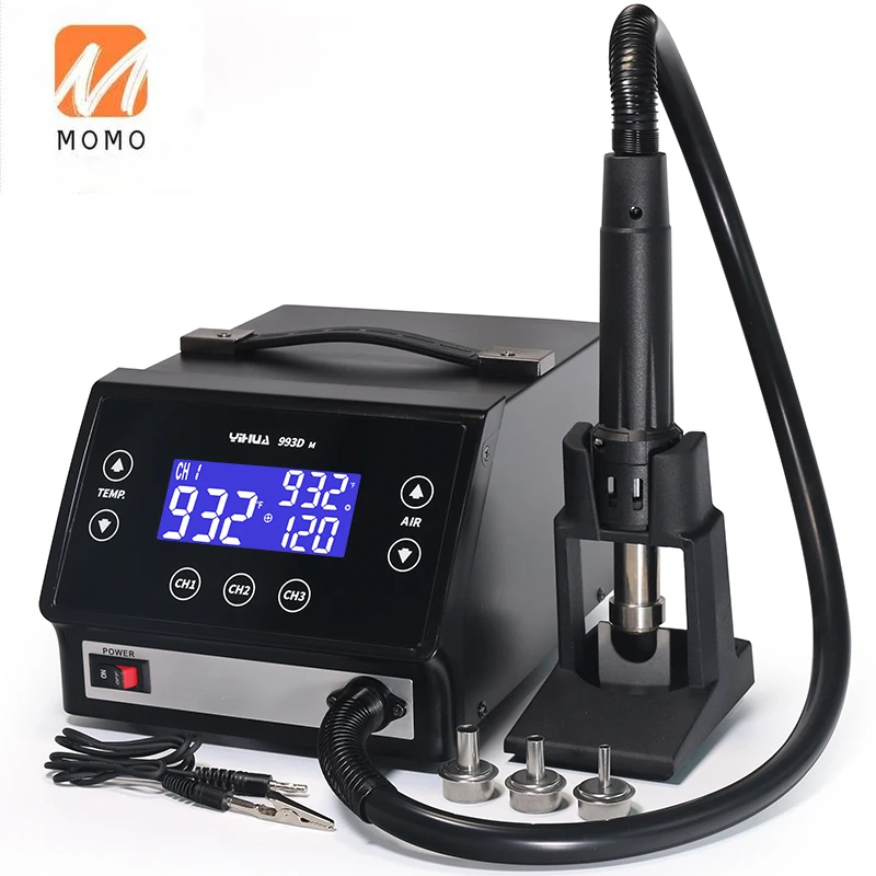 993DM Professional Lead-free Touch Screen Hot Air Desoldering Rework Station 1000 W Hot Air Soldering Station
993DM Professional Lead-free Touch Screen Hot Air Desoldering Rework Station 1000 W Hot Air Soldering Station
