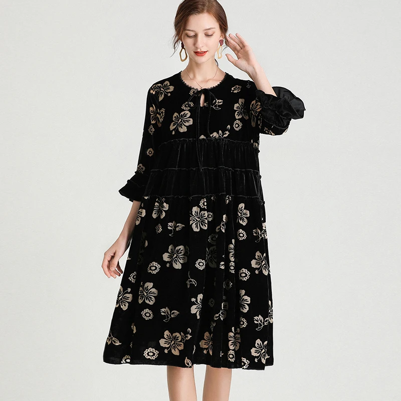 Women Dress Plus Size Black Floral Print 2021 New Spring Summer Half Sleeve Elegant Loose Party Oversized Dresses Lady
Women Dress Plus Size Black Floral Print 2021 New Spring Summer Half Sleeve Elegant Loose Party Oversized Dresses Lady