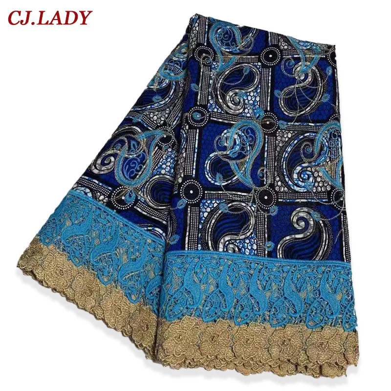 High Quality African wax embroidery Fabric 6 Yards/pcs Prints Fabric With Embroidery Nigerian Guipure print wax For Dress Women2
High Quality African wax embroidery Fabric 6 Yards/pcs Prints Fabric With Embroidery Nigerian Guipure print wax For Dress Women2