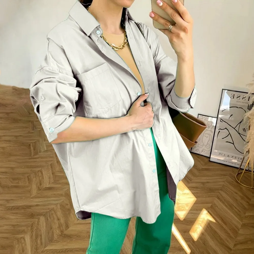 Fashion Loose Pink Office Women Shirt 2021 Elegant Long Sleeve Fashion Blouses Cotton Streetwear Solid Shirts Top Female
Fashion Loose Pink Office Women Shirt 2021 Elegant Long Sleeve Fashion Blouses Cotton Streetwear Solid Shirts Top Female