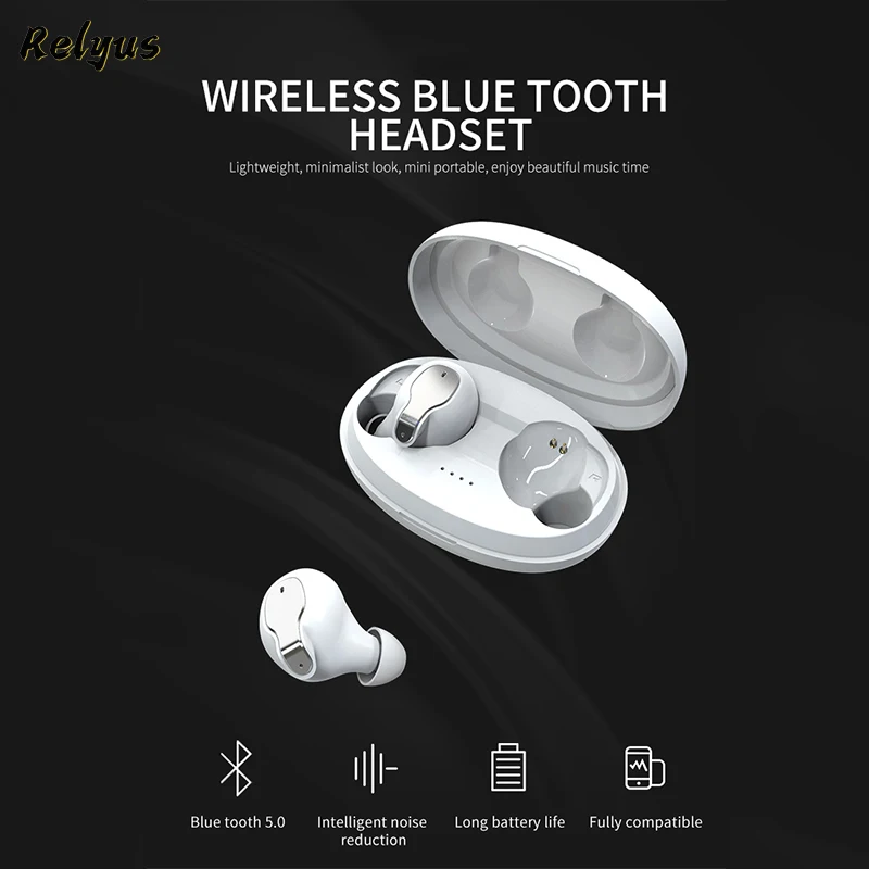 Relyus TWS Ture Wireless Bluetooth 5.0 Earphone Active Noice Cancelling Headset With Mic Waterproof Earbuds Stereo Headphone
Relyus TWS Ture Wireless Bluetooth 5.0 Earphone Active Noice Cancelling Headset With Mic Waterproof Earbuds Stereo Headphone
