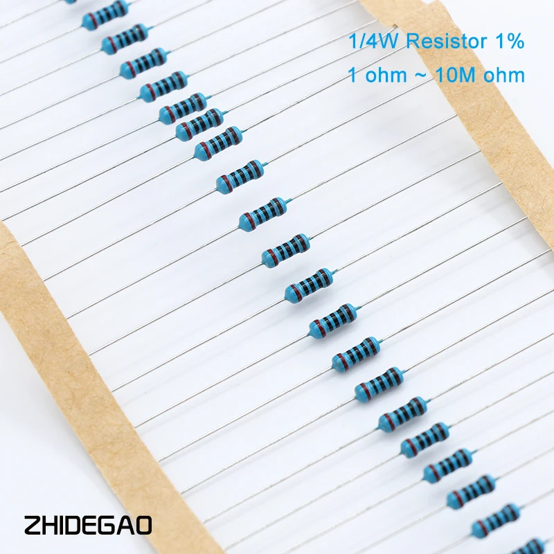 100pcs 1/4W 1R~22M 1% Metal film resistor 100R 220R 1K 1.5K 2.2K 4.7K 10K 22K 47K 100K 220 1K5 2K2 4K7 ohm resistance Brand New
100pcs 1/4W 1R~22M 1% Metal film resistor 100R 220R 1K 1.5K 2.2K 4.7K 10K 22K 47K 100K 220 1K5 2K2 4K7 ohm resistance Brand New
