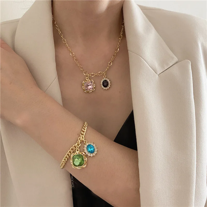 Necklace Jewelry Sets for Women Bracelets Fashion Jewelry 2021 New Retro Oil Painting Large Gemstone Necklace Bracelet Ins
Necklace Jewelry Sets for Women Bracelets Fashion Jewelry 2021 New Retro Oil Painting Large Gemstone Necklace Bracelet Ins