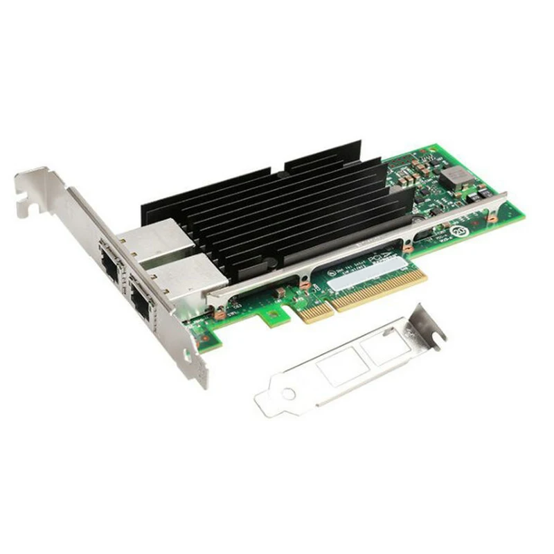PCI-E 10 Gigabit Server Network Card PCI-E X8 Dual Electrical Port 10GbE Ethernet NICs RJ-45 Optical Fiber Network Card
PCI-E 10 Gigabit Server Network Card PCI-E X8 Dual Electrical Port 10GbE Ethernet NICs RJ-45 Optical Fiber Network Card